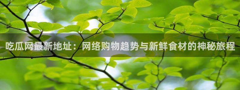 吊瓜树的瓜可以吃吗：吃瓜网最新地址：网络购物趋势与新鲜食材的神秘旅程